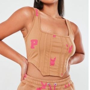 Missguided playboy corset top